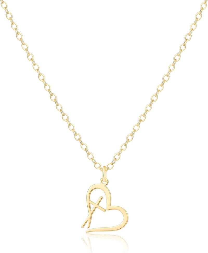 Rotnso Cross Necklace for Women 14K Gold Silver Plated Dainty Small Cross Pendant Choker Simple Trendy Cute Cross Charm Chain Necklace Easter Basket Stuffers Baptism Religious Faith Jewelry Gift - Image 1